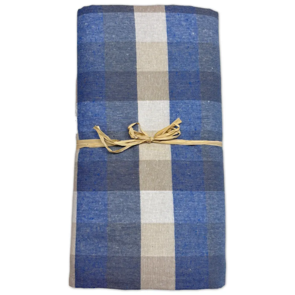 Copridivano copritutto Country quadretto azzurro 160 x 280