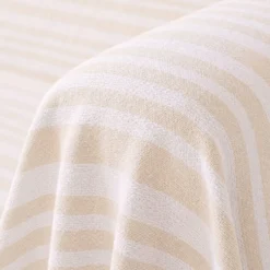 Copridivano Copritutto Natural Righe bianche e beige alternate 250x250