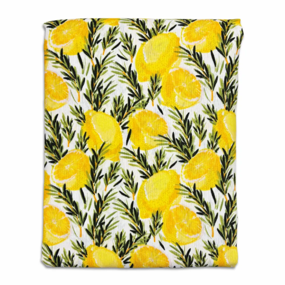 Copridivano copritutto Natura Limoni e rosmarino 250 x 280