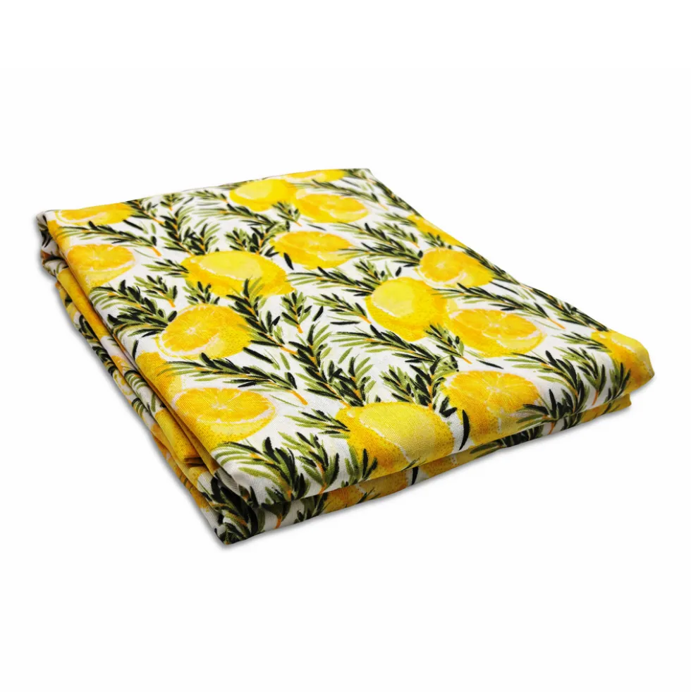 Copridivano copritutto Natura Limoni e rosmarino 250 x 280