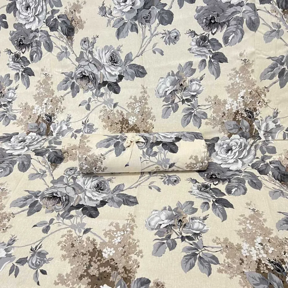 Copridivano copritutto Rose grigio 160 x 280
