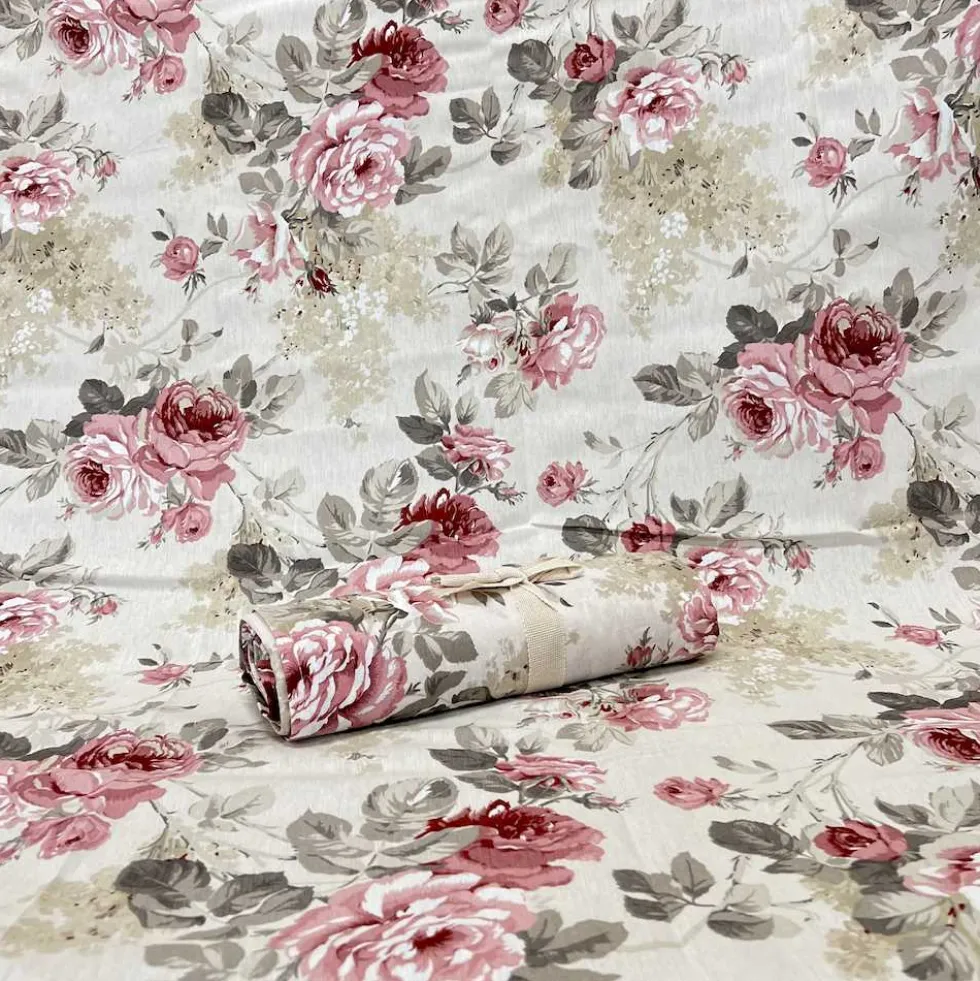 Copridivano copritutto Rose rosa 160 x 280