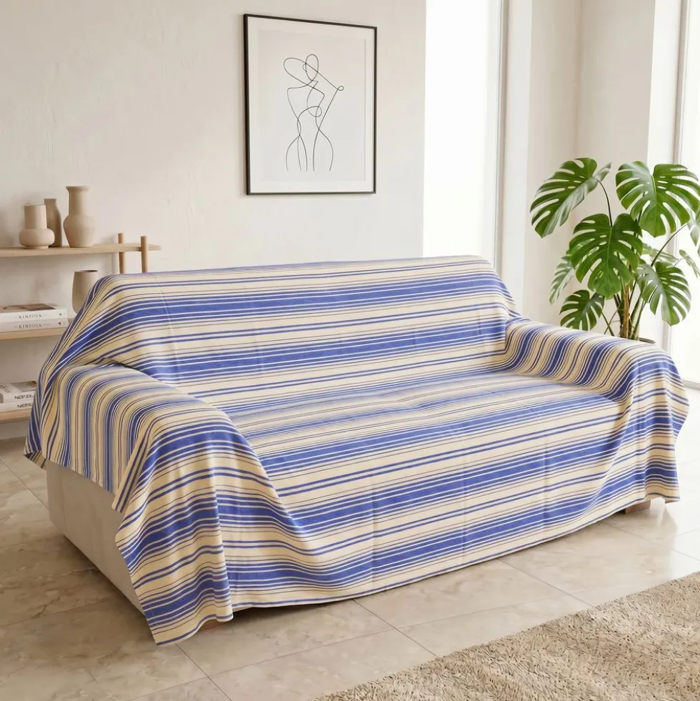 Copridivano Copritutto Stripe Blu 250x250