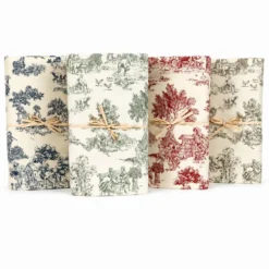 Copridivano copritutto Toile de Jouy Blu fondo Panna 160 x 280