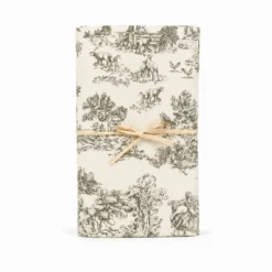 Copridivano copritutto Toile de Jouy Tortora fondo Panna 260 x 280