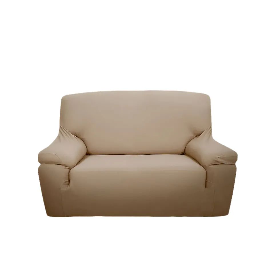 Copridivano 2 posti in tessuto bielastico antimacchia beige