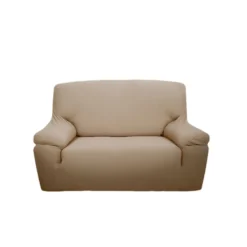 Copridivano 3 posti in tessuto bielastico antimacchia beige