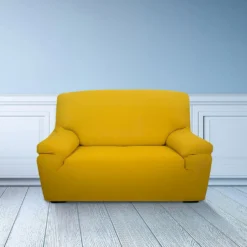 Copridivano 4 posti in tessuto bielastico antimacchia oro