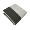 Copridivano 2 posti trapuntato antimacchia bicolor grigio chiaro - scuro