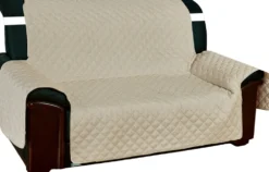 Copridivano 2 posti trapuntato antimacchia beige