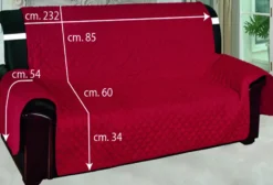 Copridivano 4 posti trapuntato antimacchia grigio scuro