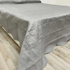 Copriletto Estivo Decor grigio Matrimoniale
