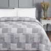 Copriletto frescoletto Jacquard Amanda Geometrico Grigio Matrimoniale