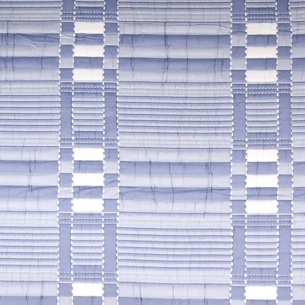 Copriletto mezzastagione jacquard Righe Geometriche Azzurro matrimoniale