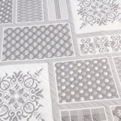 Copriletto mezzastagione jacquard Patchwork Grigio matrimoniale