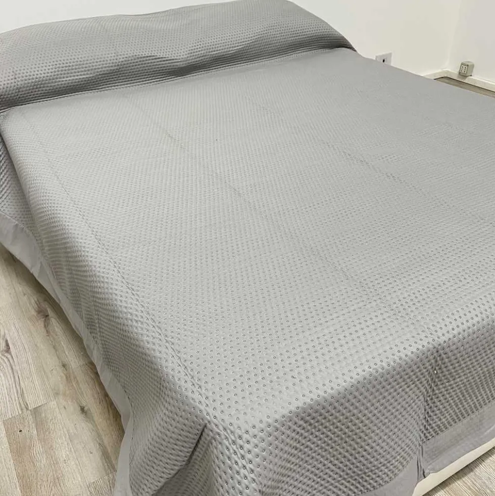 Copriletto trapuntato Prestige grigio matrimoniale