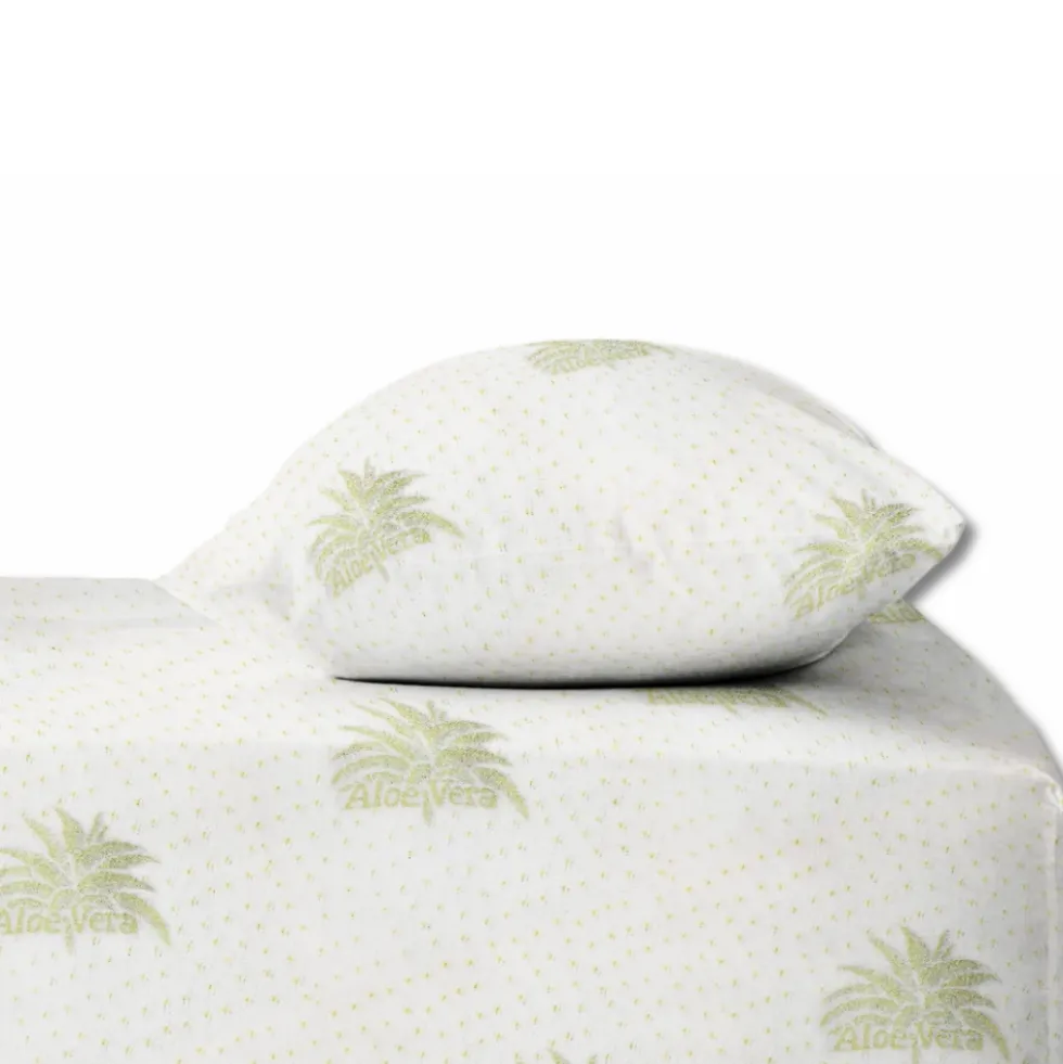Coprimaterasso antiacaro Jacquard Aloe piazza e mezzo