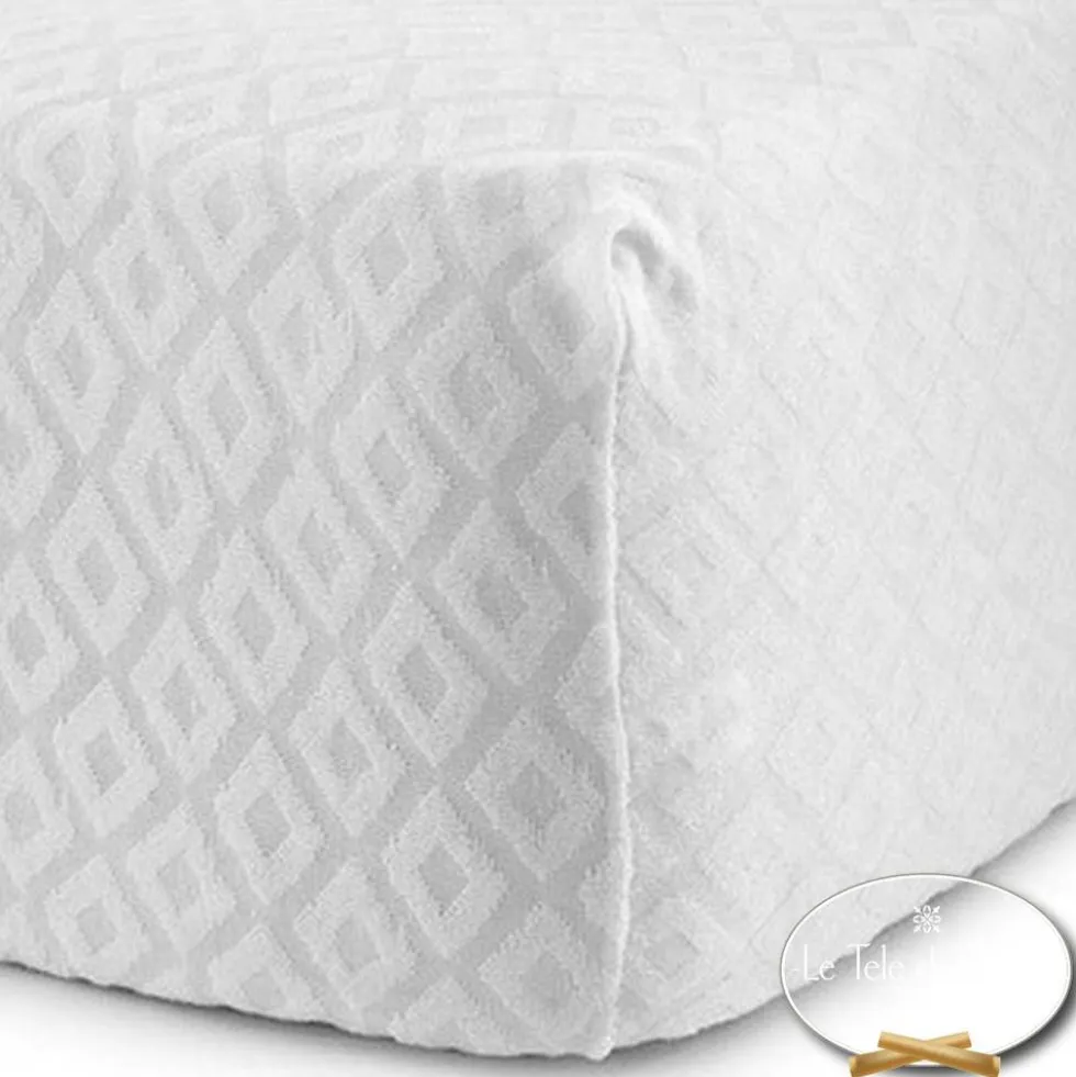 Coprimaterasso Jacquard spugna comfort con zip matrimoniale