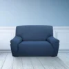 Copripoltrona in tessuto bielastico antimacchia blu