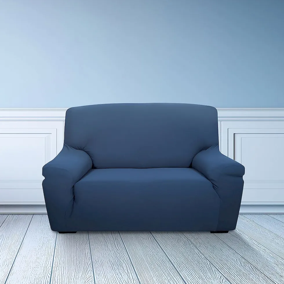 Copripoltrona in tessuto bielastico antimacchia blu