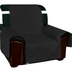 Copripoltrona trapuntato antimacchia nero