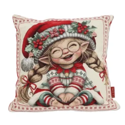 Cuscino Imbottito in gobelin cinigliato Cindy 50 x 50