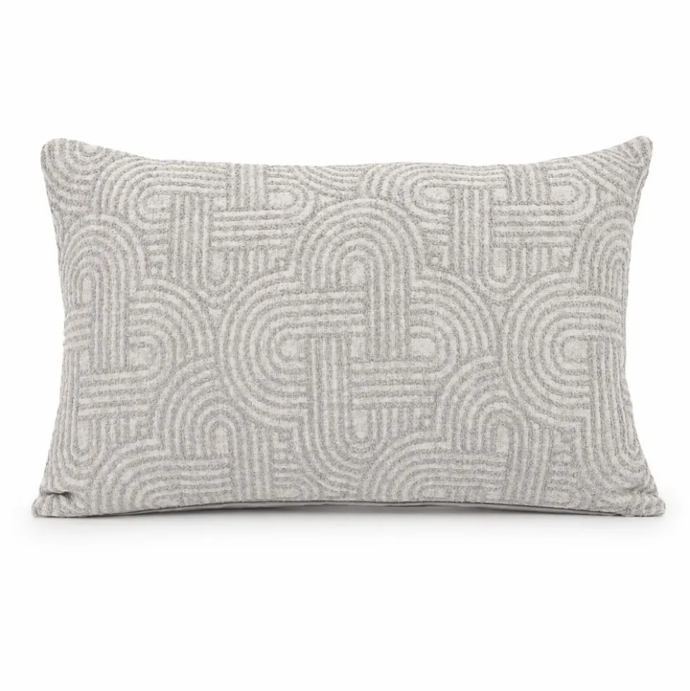 Cuscino Imbottito Jacquard Lumin Grigio 30 x 50