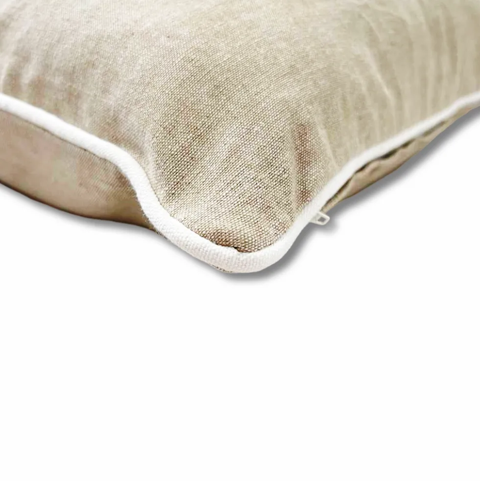 Cuscino imbottito marea 45 x 45 Corallo panna rilievo