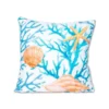 Cuscino in Microfibra Corallo e Conchiglie 40 x 40