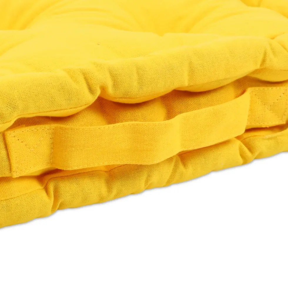 Cuscino Mattonella Scozia Giallo Senape 40 x 40 H 10
