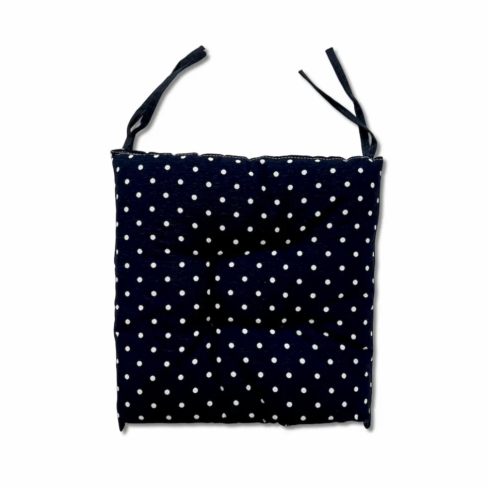Cuscino per sedia Pois blu