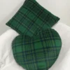 Cuscino Sagomato Tartan Quadrato Verde