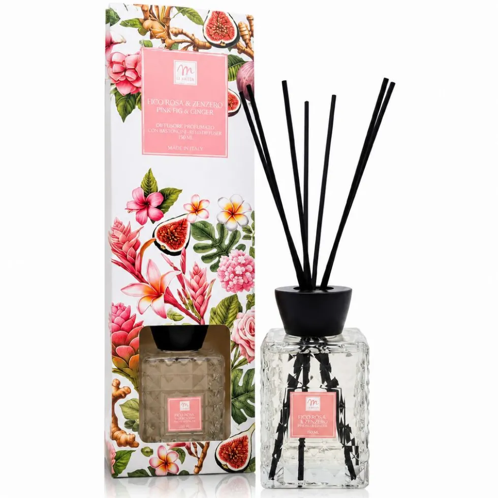 Diffusore di Fragranza Fico Rosa e Zenzero con bacchetti 120 ml