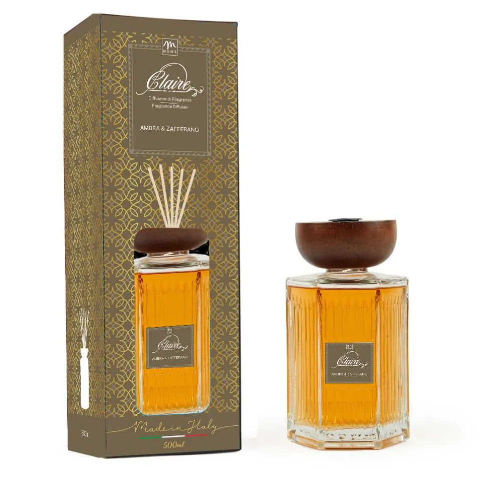 Diffusore di Fragranza in vetro Ambra & Zafferano Clara 500 ml