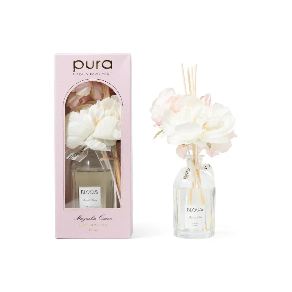 Diffusore in vetro per ambiente con Fiori Magnolia Queen 120 ml