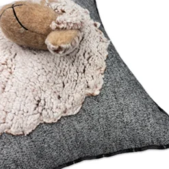 Federa cuscino con applicazioni Pecorella 40 x 40