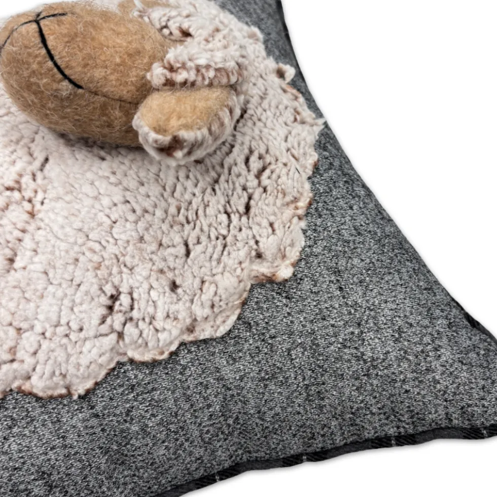 Federa cuscino con applicazioni Pecorella 40 x 40