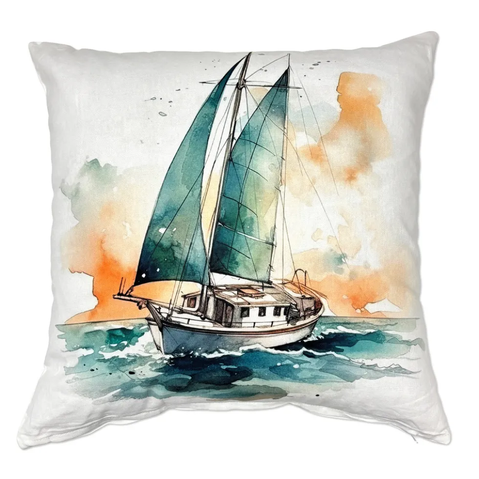 Federa cuscino Hali barca a vela al tramonto 45x45