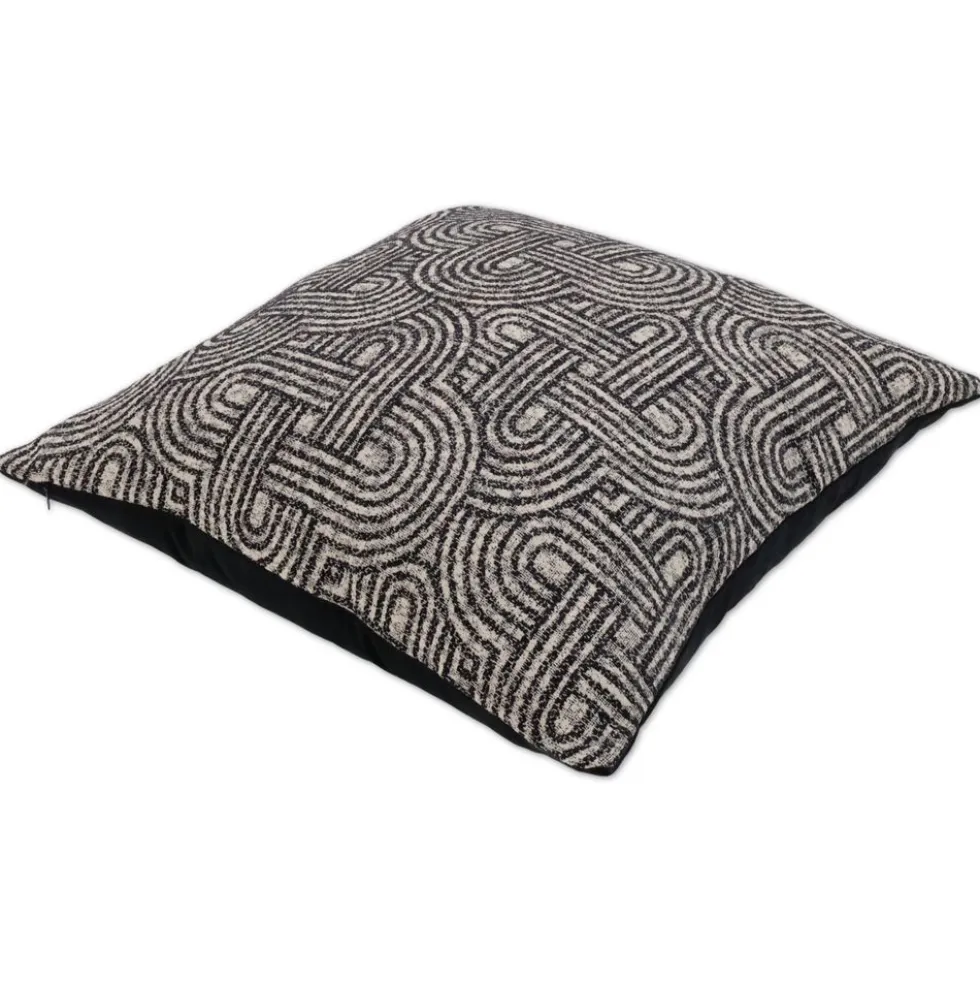 Federa Cuscino Jacquard Lumin Nero 45x45
