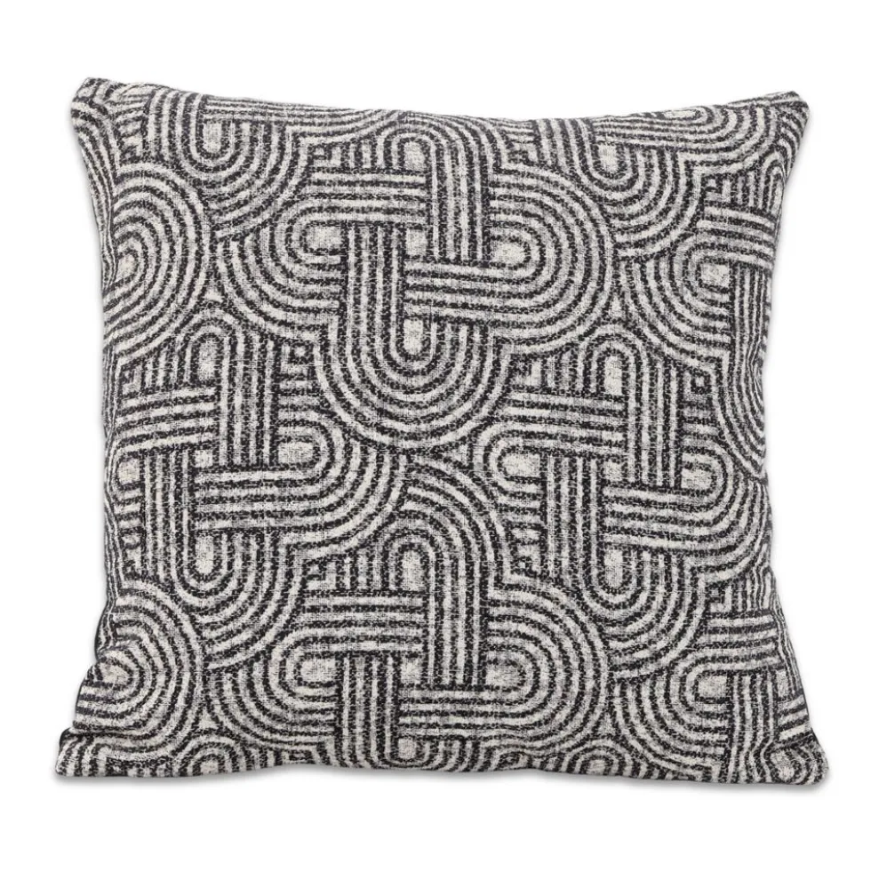 Federa Cuscino Jacquard Lumin Nero 45x45