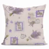 Federa cuscino Lavanda Provenzale fondo Beige 40 x 40