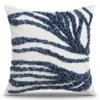 Federa cuscino Ricamo punto Spugna Mauris Blu 45x45
