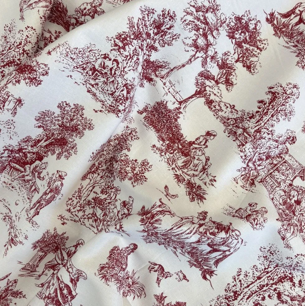 Federa cuscino Toile de Jouy Bordeaux 40 x 40