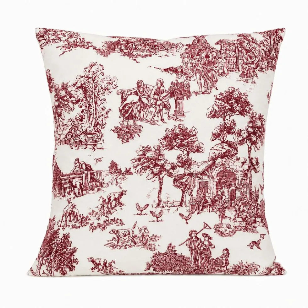 Federa cuscino Toile de Jouy Bordeaux 40 x 40