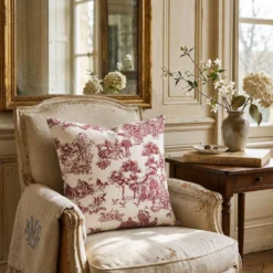 Federa cuscino Toile de Jouy Bordeaux 40 x 40