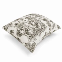 Federa cuscino Toile de Jouy Tortora 40 x 40
