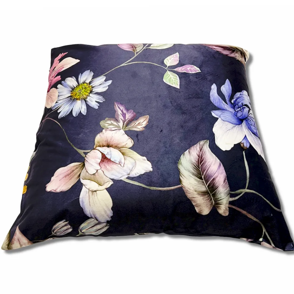 Federa cuscino Velluto Sveva Millefiori blu 50 x 50