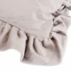 Federa cuscino Volant Lina Velluto Grigio 45 x 45