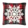 Federa cuscino 45 x 45 in rilievo noah Fiocco di neve tartan