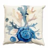 Federa cuscino 45 x 45 Stampa digitale celine conchiglia blu